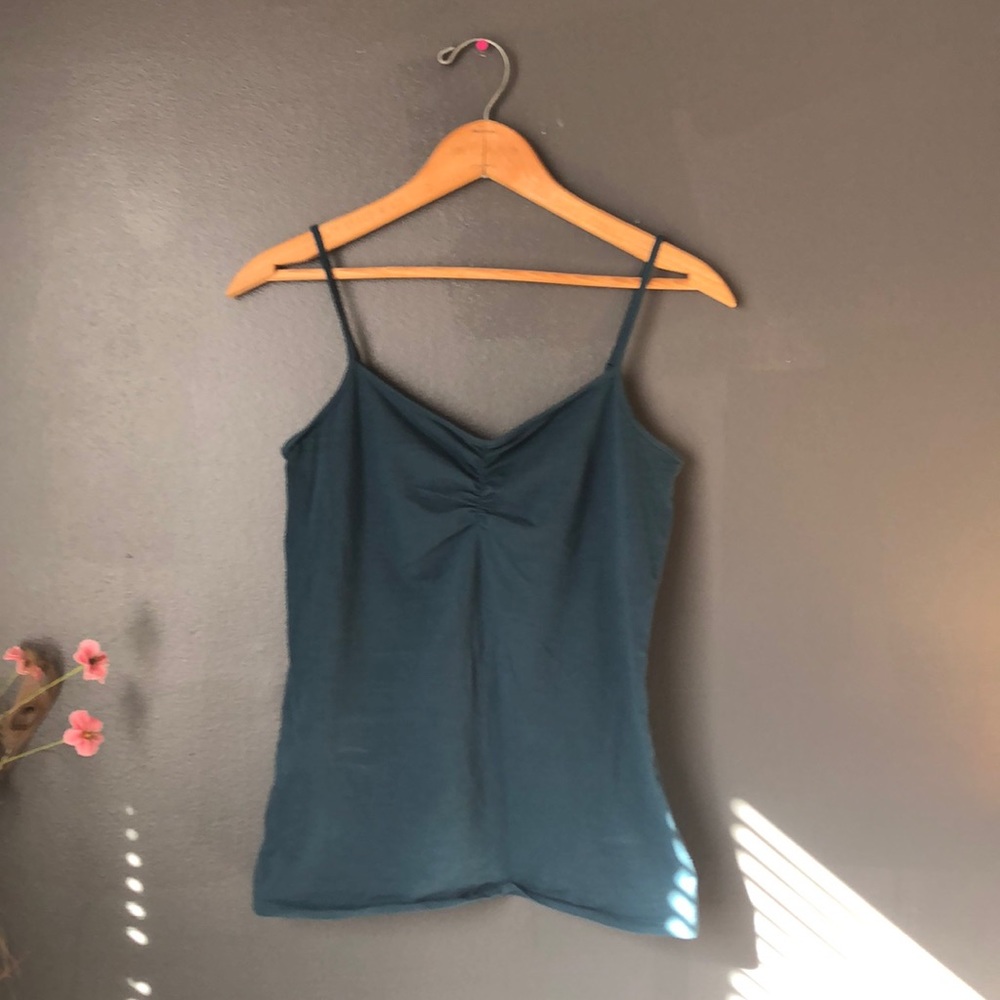LOFT Camisole Teal Ruched Bust Size XS